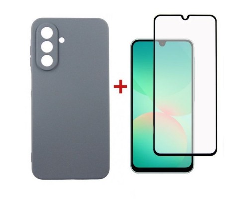 Чохол до мобільного телефона Dengos Carbon + glass Samsung Galaxy A26 Grey (DG-KM-189)