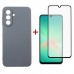 Чохол до мобільного телефона Dengos Carbon + glass Samsung Galaxy A26 Grey (DG-KM-189)