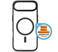 Чохол до мобільного телефона Armorstandart Unit MagCase Apple iPhone 17 Air Black + Orange Button Set (ARM90582)