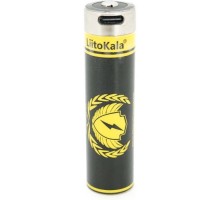 Акумулятор 18650 4000mah (3800-4000mah), 3.7V(2.75-4.2V), Type-C, 70.5*18.5mm Liitokala (USB-King4000)