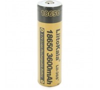 Акумулятор 18650 3600mah (3300-3600mah), 3.7V(2.75-4.2V), Yellow Liitokala (Lii-36S-JT)