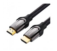 Кабель мультимедійний HDMI M to HDMI M 3.0m V2.0 4K60Hz braided zinc alloy black Vention (VAA-B05-B300)