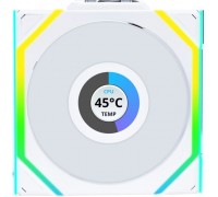 Кулер до корпусу Lian Li UNI Fan SL WIRELESS LCD 120-1, White (G99.12SLLCD1W1W.00)