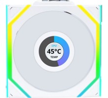 Кулер до корпусу Lian Li UNI Fan SL WIRELESS LCD 120-1, White (G99.12SLLCD1W1W.00)