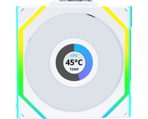 Кулер до корпусу Lian Li UNI Fan SL WIRELESS LCD 120-1, White (G99.12SLLCD1W1W.00)