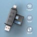 Зчитувач флеш-карт AXAGON USB-C + USB-A to SD/microSD 5Gbps gray (CRE-DAC)