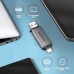 Зчитувач флеш-карт AXAGON USB-C + USB-A to SD/microSD 5Gbps gray (CRE-DAC)