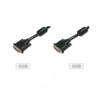 Кабель мультимедійний DVI M to DVI M 3.0m 24+1pin 2560x1600 30Hz black Digitus (AK-320101-030-S)