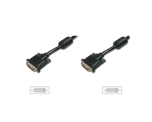 Кабель мультимедійний DVI M to DVI M 3.0m 24+1pin 2560x1600 30Hz black Digitus (AK-320101-030-S)