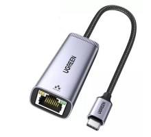 Перехідник USB-C to RJ45 Ethernet 1000Mbps gray Ugreen (40322)