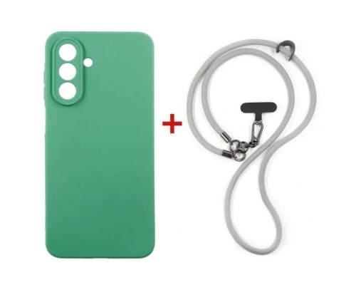 Чохол до мобільного телефона Dengos Case + Cross-body Strap Samsung Galaxy A17/A26 Mint+Grey (DG-KM-CCRB-24)