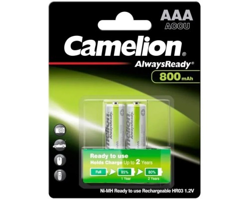 Акумулятор Camelion AА 800mAh Ni-MH Always Ready HR6 BP2 (NH-AA800ARBP2)
