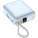 Батарея універсальна Choetech 10000mAh, 35W, PD/3.0, LED Display, buid-in type-C cabel, Blue (B832-LBE)