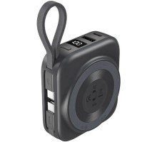Батарея універсальна Choetech Magnetic Wireless 10000mAh, 22.5W, PD, build USB-C, Apple Watch charger (B697C-BKGY)