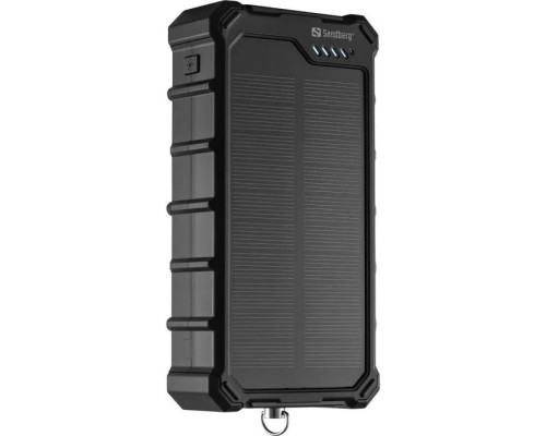 Батарея універсальна Sandberg 20000mAh, 22,5W, PD, Solar, CampLED, PowerThrough, IP65 (421-24)