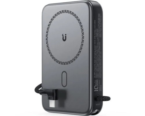 Батарея універсальна Acefast Magnetic Wireless 10000mAh, 22.5W, PD, QC/3.0, QI 15W, M24, Metal Gray (6974316284871)