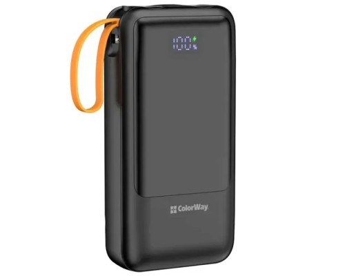 Батарея універсальна ColorWay 20 000 mAh PowerHub PD/22.5W, QC/4.0, Black (CW-PB200LP07BK)