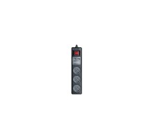 Мережевий подовжувач REAL-EL RS-3 USB CHARGE 1.8m, black (EL122500001)