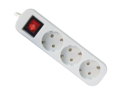 Мережевий подовжувач Defender S350 5.0 m 3 роз switch white (99235)