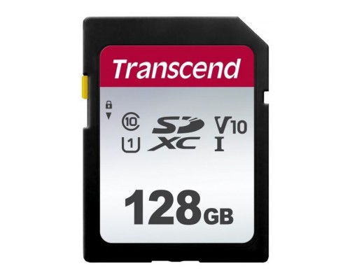 Карта пам'яті Transcend 128GB SDXC class 10 UHS-I U1 V10 (TS128GSDC300S)