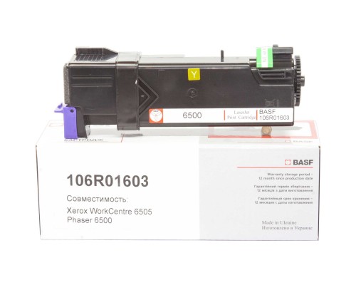 Тонер-картридж BASF Xerox Ph 6500/WC6505 Yellow 106R01603 (KT-106R01603)