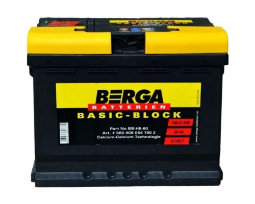 Акумулятор автомобільний Berga Blue Dynamic 60Аh без нижн. бурта (4003373803465)