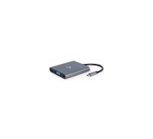 Концентратор Cablexpert USB-C 6-in-1 (Hub3.1/HDMI/VGA/PD/card-reader/audio) (A-CM-COMBO6-01)