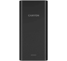 Батарея універсальна Canyon 20000mAh, Input 5V/2A, Output 5V/2.1A(Max), Black (CNE-CPB2001B)