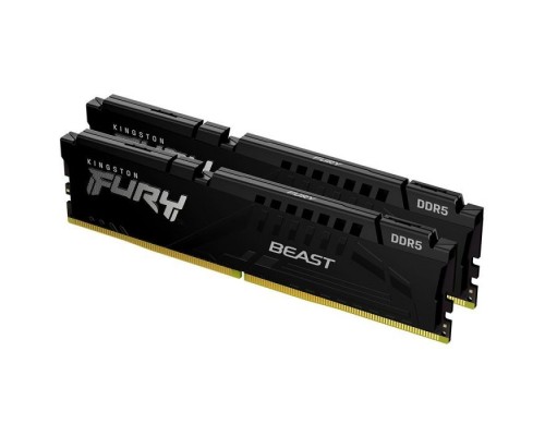 Модуль пам'яті для комп'ютера DDR5 32GB (2x16GB) 5600 MHz Beast AM5 Black Kingston Fury (ex.HyperX) (KF556C36BBEK2-32)