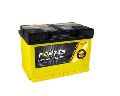 Акумулятор автомобільний FORTIS 75 Ah/12V низький Euro (FRT75-00L)