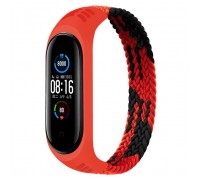 Ремінець до фітнес браслета BeCover Elastic Nylon Style для Xiaomi Mi Smart Band 5/6 (Size L) Black-Red (706157)