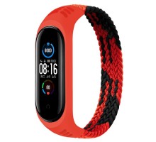 Ремінець до фітнес браслета BeCover Elastic Nylon Style для Xiaomi Mi Smart Band 5/6 (Size L) Black-Red (706157)