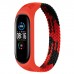 Ремінець до фітнес браслета BeCover Elastic Nylon Style для Xiaomi Mi Smart Band 5/6 (Size L) Black-Red (706157)
