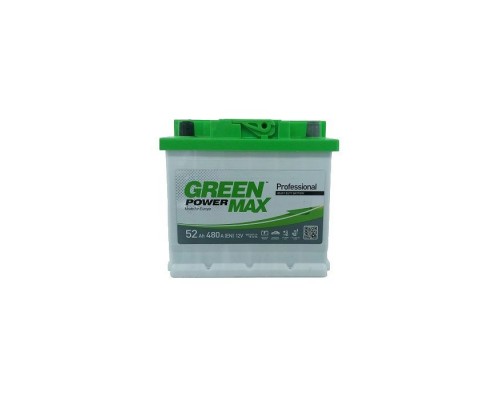 Акумулятор автомобільний GREEN POWER MAX 52Ah Ев (-/+) (480EN) (22374)