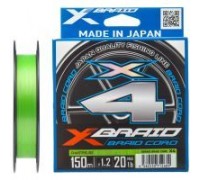 Шнур YGK X-Braid Braid Cord X4 150m 3.0/0.296mm 40lb/18.0kg (5545.03.97)