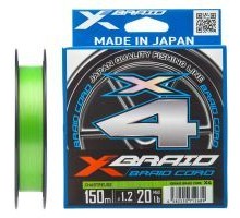 Шнур YGK X-Braid Braid Cord X4 150m 3.0/0.296mm 40lb/18.0kg (5545.03.97)