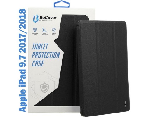 Чохол до планшета BeCover Tri Fold Soft TPU mount Apple Pencil Apple iPad 9.7 2017/2018 A1822/A1823/A1893/A1954 Black (708453)