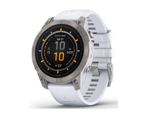 Смарт-годинник Garmin EPIX PRO (g2), 47, Saph, Ti Whitestone, GPS (010-02803-21)