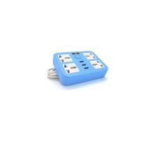Мережевий фільтр живлення Voltronic TВ-Т15, 4роз, 3*USB Blue (ТВ-Т15-Blue)