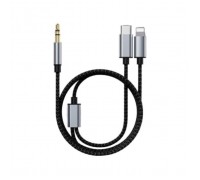 Кабель мультимедійний MH-232 AUX 3.5mm - USB Type-C - Lightning XoKo (XK-MH-232)