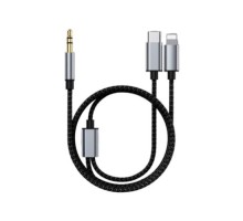 Кабель мультимедійний MH-232 AUX 3.5mm - USB Type-C - Lightning XoKo (XK-MH-232)