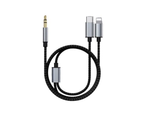 Кабель мультимедійний MH-232 AUX 3.5mm - USB Type-C - Lightning XoKo (XK-MH-232)