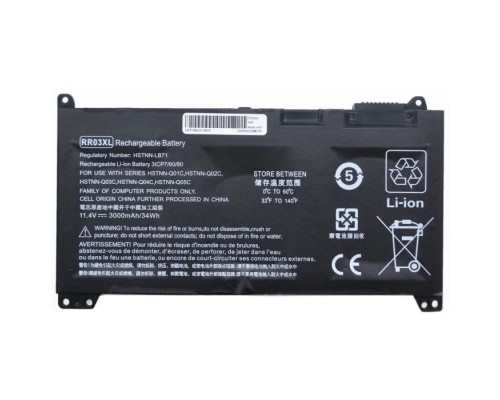 Акумулятор до ноутбука HP ProBook 450 G4 RR03XL, 34Wh (3000mAh), 3cell, 11.4V, Li-ion AlSoft (A47789)