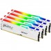Модуль пам'яті для комп'ютера DDR5 128GB (4x32GB) 5600 MHz FURY Beast RGB White Kingston Fury (ex.HyperX) (KF556C40BWAK4-128)