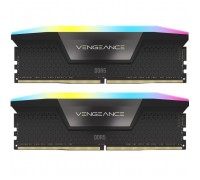 Модуль пам'яті для комп'ютера DDR5 96GB (2x48GB) 6400 MHz Vengeance RGB Black Corsair (CMH96GX5M2B6400C32)