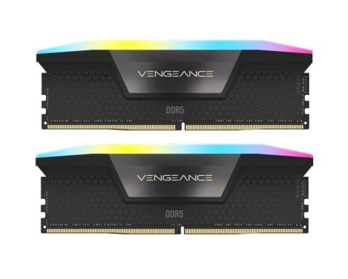 Модуль пам'яті для комп'ютера DDR5 96GB (2x48GB) 6400 MHz Vengeance RGB Black Corsair (CMH96GX5M2B6400C32)