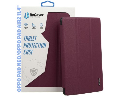 Чохол до планшета BeCover Smart Case Oppo Pad Neo (OPD2302)/ Oppo Pad Air2 11.4″ Red Wine (710985)