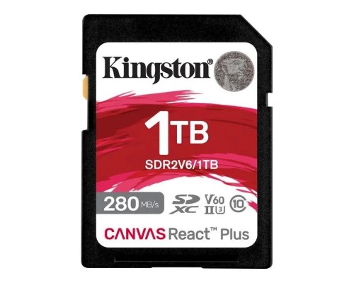 Карта пам'яті Kingston 1TB SDXC class 10 UHS-II U3 Canvas React Plus (SDR2V6/1TB)