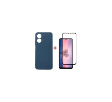 Чохол до мобільного телефона Dengos Kit for OPPO A17 case + glass (Blue) (DG-KM-01)