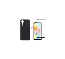 Чохол до мобільного телефона Dengos Kit for OPPO A78 4g case + glass (Black) (DG-KM-03)